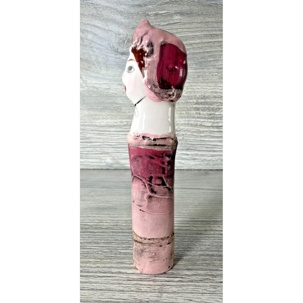 Vtg 60's Gemma Taccogna Style Paper Mache Porcelain Doll Lipstick Holder Mexico - Picture 2 of 11